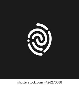 Fingerprint icon vector illustration