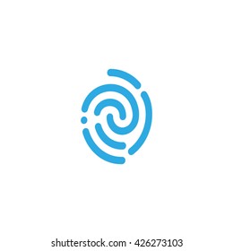 Fingerprint icon vector illustration
