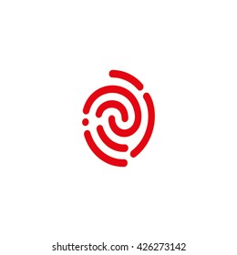 Fingerprint icon vector illustration
