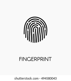 Fingerprint icon vector illustration.