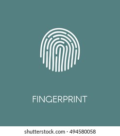Fingerprint icon vector illustration.