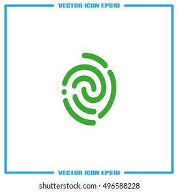 Fingerprint icon vector illustration