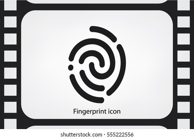 Fingerprint icon, vector illustration