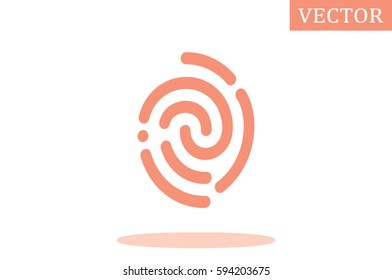 Fingerprint icon, vector illustration.