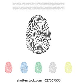 fingerprint icon. vector illustration