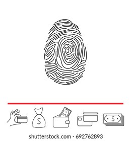 fingerprint icon. vector illustration