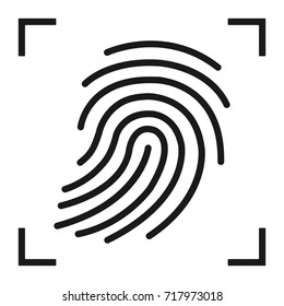 Fingerprint icon. Vector illustration