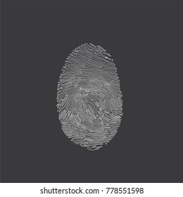 Fingerprint icon, vector illustration design. Police collection.