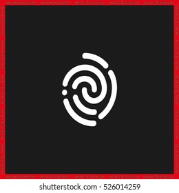 Fingerprint icon, vector illustration eps10.