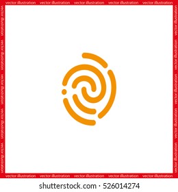 Fingerprint icon, vector illustration eps10.