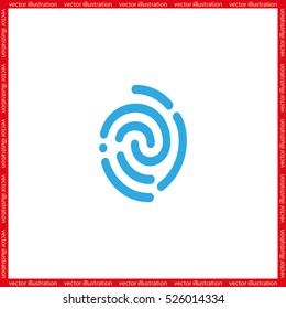 Fingerprint icon, vector illustration eps10.