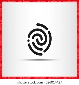 Fingerprint icon, vector illustration eps10.