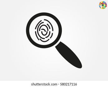fingerprint, icon, vector illustration eps10