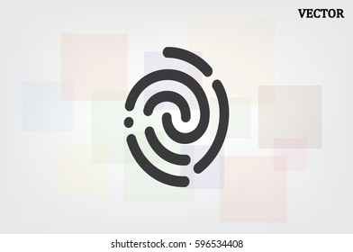 Fingerprint icon, vector illustration eps10.