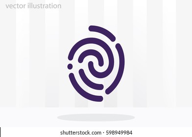 Fingerprint icon, vector illustration eps10.