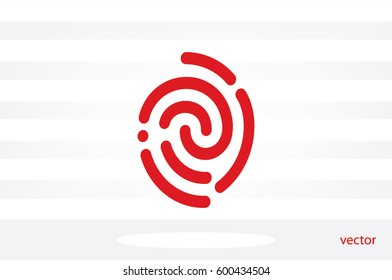 Fingerprint icon, vector illustration eps10.
