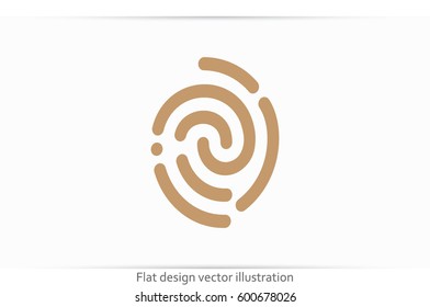 Fingerprint icon, vector illustration eps10.