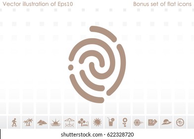 Fingerprint icon, vector illustration eps10.