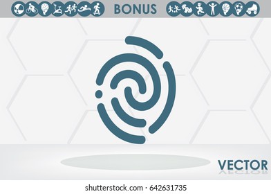 Fingerprint icon, vector illustration eps10.