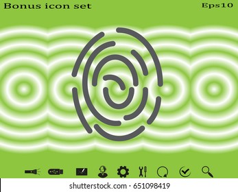 fingerprint, icon, vector illustration eps10
