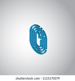 fingerprint icon vector isolated on white background for your web and mobile app design, fingerprint logo concept