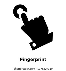 Fingerprint icon vector isolated on white background, logo concept of Fingerprint sign on transparent background, filled black symbol