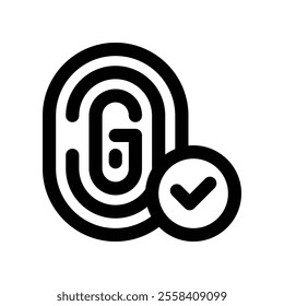 fingerprint icon. vector line icon for your website, mobile, presentation, and logo design.
