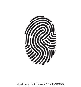 Fingerprint icon vector. Linear style sign for mobile concept and web design. Fingerprint symbol illustration. Pixel vector graphics - Vector.