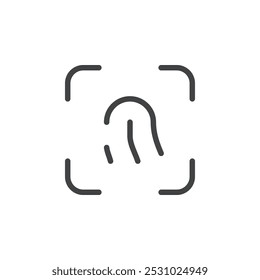 Conjunto de logotipo de Vector de icono de huella digital plano