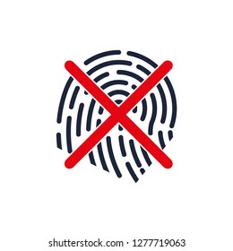 Fingerprint icon vector logo template