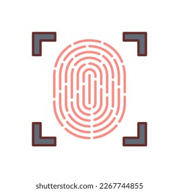 Fingerprint icon in vector. Logotype