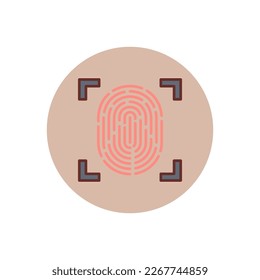 Fingerprint icon in vector. Logotype