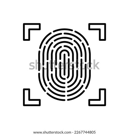 Fingerprint icon in vector. Logotype