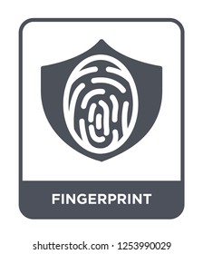 fingerprint icon vector on white background, fingerprint trendy filled icons from Gdpr collection, fingerprint simple element illustration