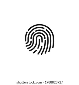 Fingerprint icon vector on a white background