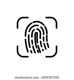 fingerprint icon vector  fingerprint protect 
