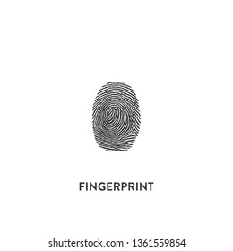 fingerprint icon vector. fingerprint sign on white background. fingerprint icon for web and app