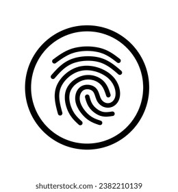 vector de icono de huella dactilar con diseño sencillo