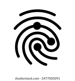Fingerprint Icon Vector Symbol Design Illustration