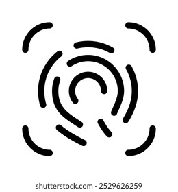 Fingerprint Icon Vector Symbol Design Illustration