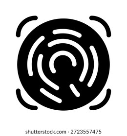Fingerabdruck-Symbol, Vektorsymbol-Entwurfsgrafik