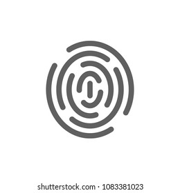 Fingerprint icon vector. Symbol for your web site design, logo, app, UI. Vector illustration, EPS