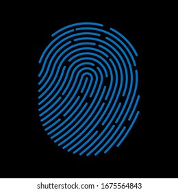 Fingerprint icon vector trendy design