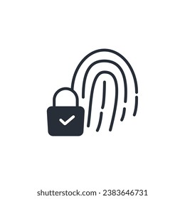 fingerprint icon. vector.Editable stroke.linear style sign for use web design,logo.Symbol illustration.