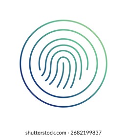 Icono de huellas dactilares con fondo blanco Vector Ilustración de stock