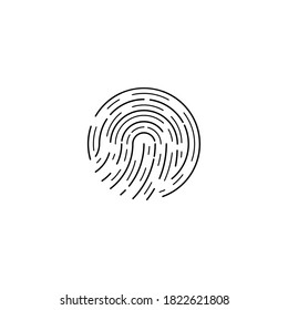 Fingerprint Icons. Identification and security. Vector illustration