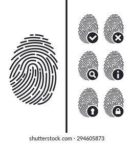 Fingerprint Icons Set