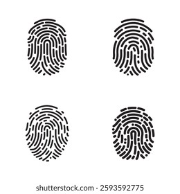 fingerprint Icons set. Editable vector icon. Perfect for web and app interfaces, presentations, info graphics, etc.

