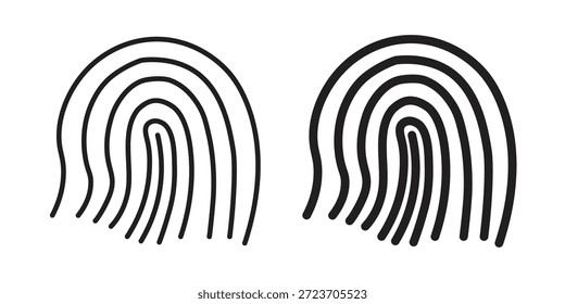 Colección de Vector de los iconos de la huella dactilar para los Diseños web