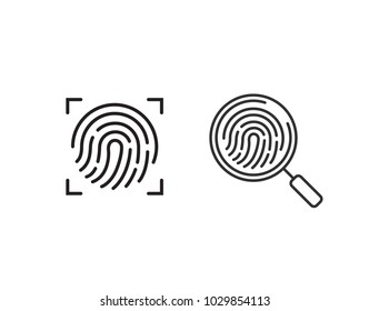 Fingerprint icon.Symbol for graphic and web design. flat vector illustration, eps10.